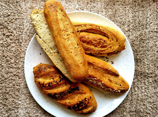 Fresh Multigrain french baguette breads